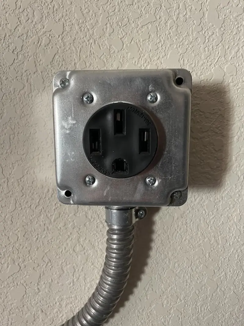 NEMA 14-50 outlet installed for Smart Home Electrical in Delta